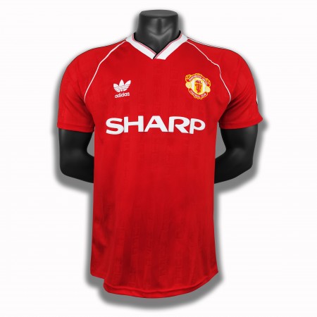 Koszulka Manchester United Retro Domowe Koszulki Piłkarskie 1988 Krótki Rękaw